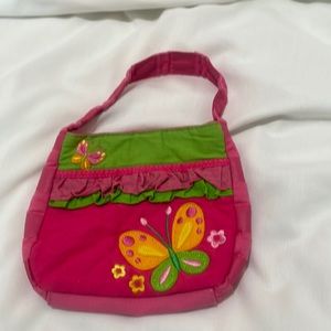 Stephen Joseph butterfly ruffles kids purse